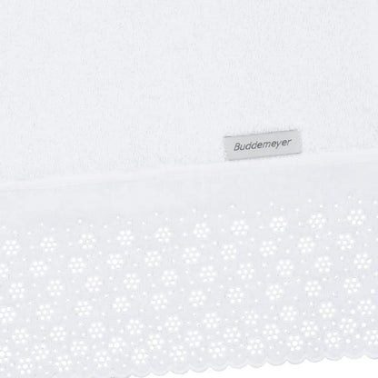 Toalha de Lavabo Buddemeyer Lovely com Aplicação (30cm x 50cm) – Branco