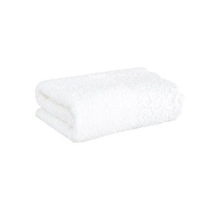 Toalha de Lavabo Buddemeyer Luxus Felpa Capri com Renda Branca 30x50cm