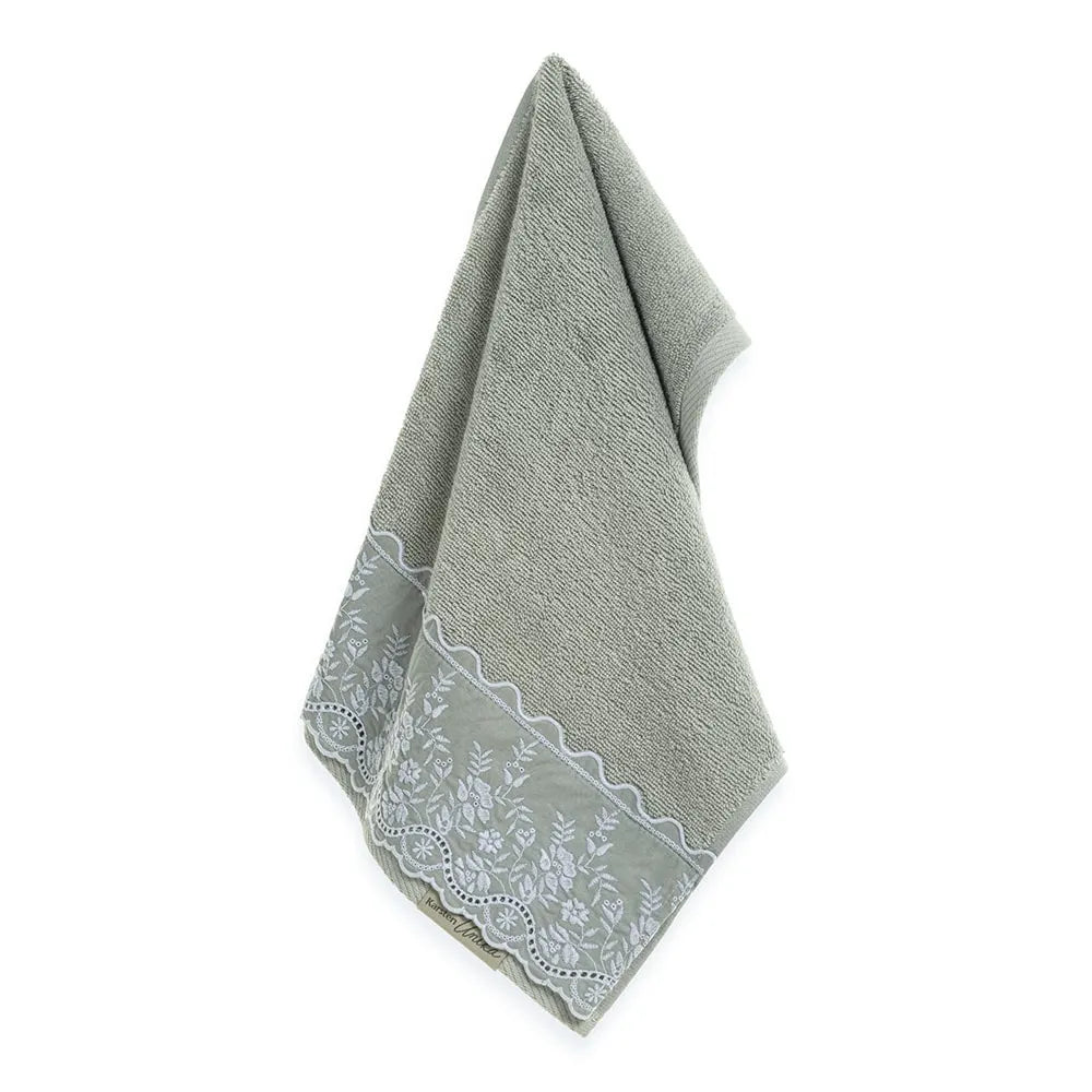 Toalha de Lavabo Karsten Antônia Verde 100% Algodão 500g/m² 30cm x 50cm