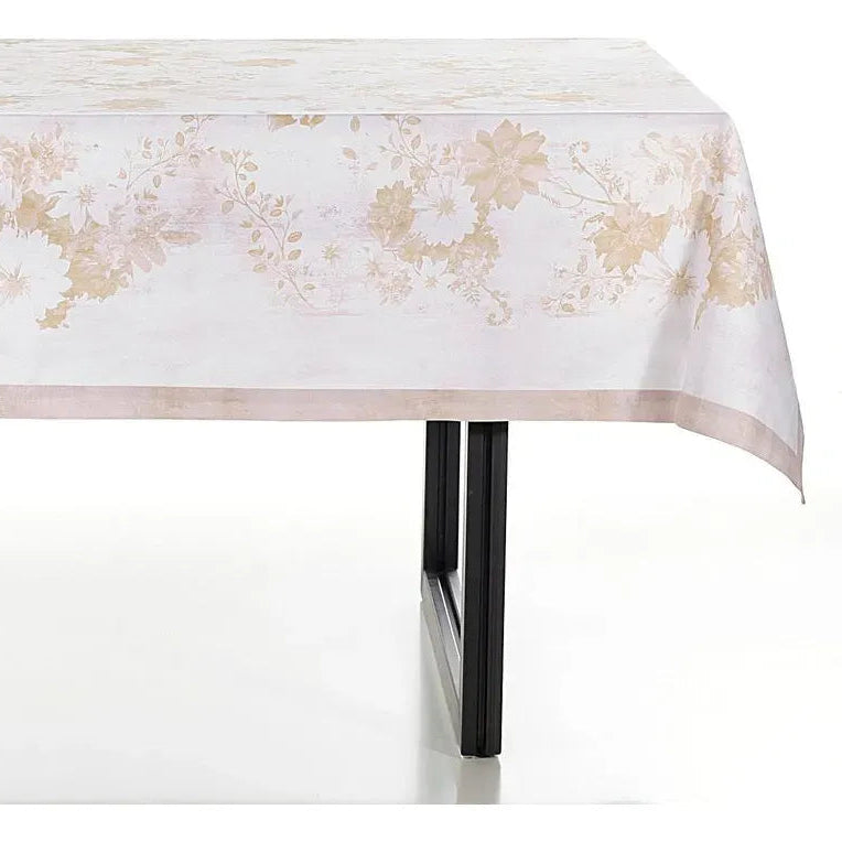 Toalha de Mesa Buddemeyer Granthan Quadrada Amarelo Ocre 2,20m x 2,20m