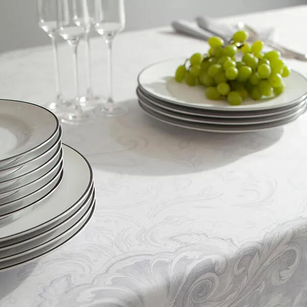 Toalha de Mesa Buddemeyer Monreale Quadrada Cinza 2,20m x 2,20m
