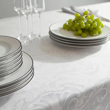 Toalha de Mesa Buddemeyer Monreale Quadrada Cinza 2,20m x 2,20m