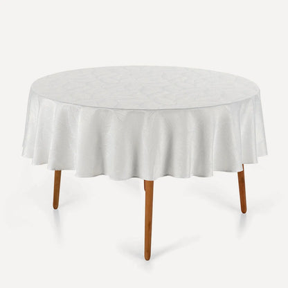 Toalha de Mesa Karsten Tilia Branco Redonda – 1,60m