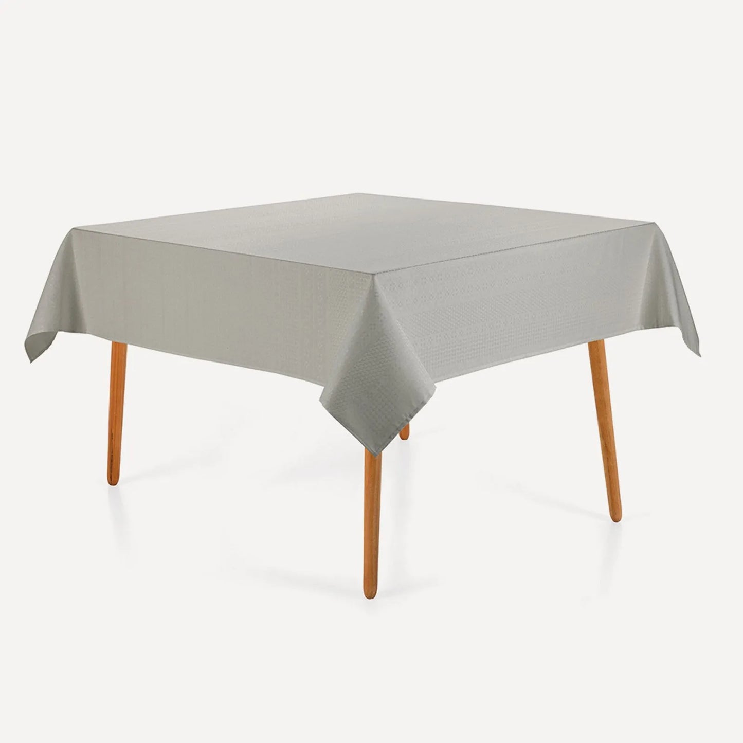 Toalha de Mesa Quadrada 8 Lugares Karsten Sempre Limpa Artemis Cinza 1,80m x 1,80m