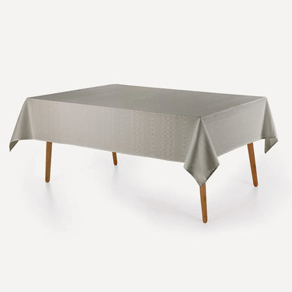 Toalha de Mesa Retangular 6 Lugares Karsten Sempre Limpa Artemis Cinza 1,60m x 2,20m