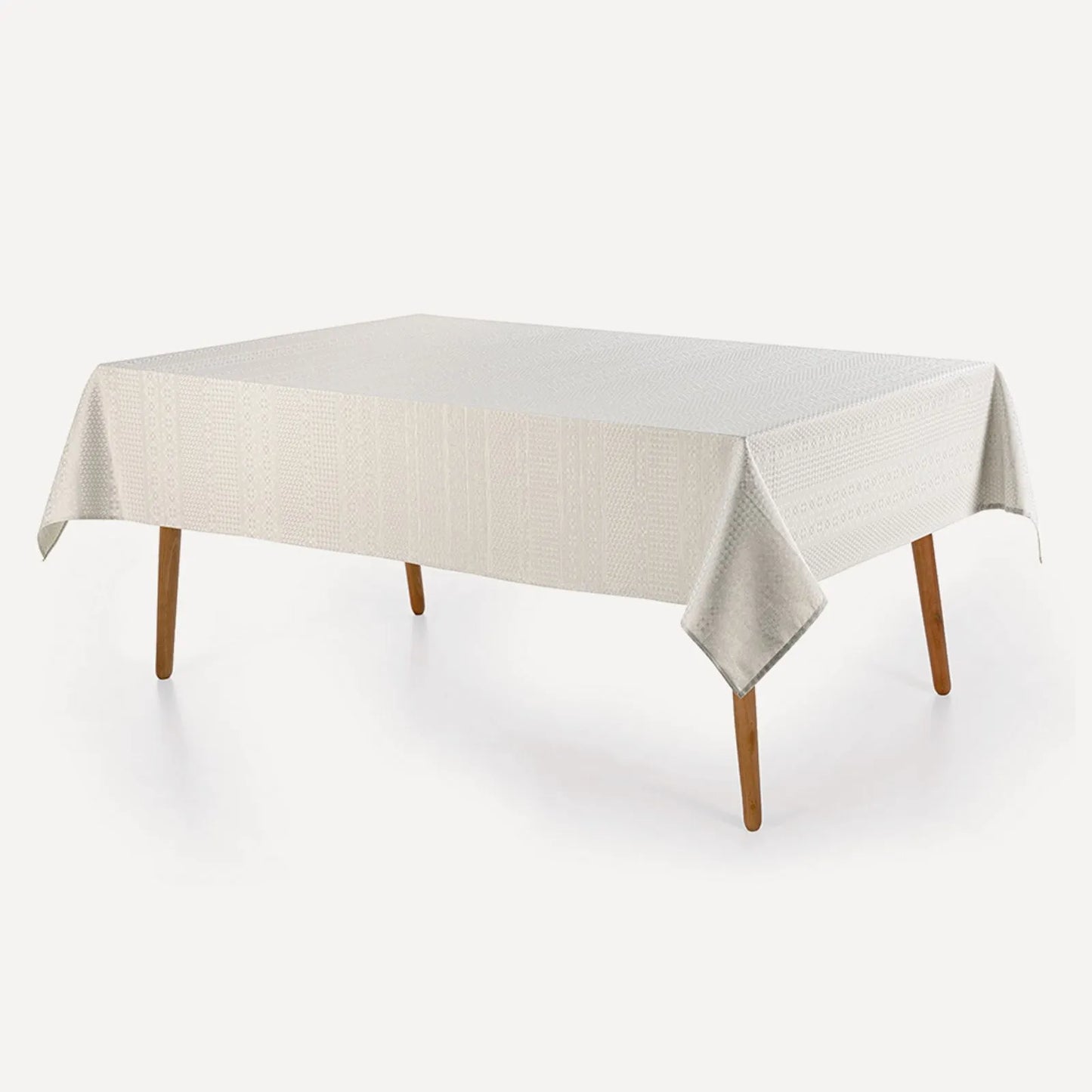 Toalha de Mesa Retangular 8 Lugares Karsten Sempre Limpa Artemis Branco 1,60m x 2,70m