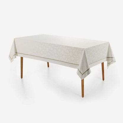 Toalha de Mesa Retangular Karsten Celebra Antoni Branco 8 Lugares 1,65m x 2,70m