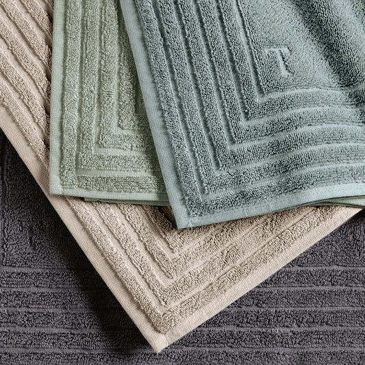 Toalha de Piso Trussardi Linee 100% Algodão Chumbo 48x80cm