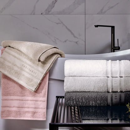 Toalha de Rosto Felpuda Trussardi Lecce 100% Algodão Branco 48x80cm