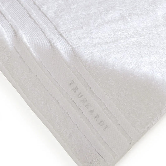 Toalha de Rosto Felpuda Trussardi Lecce 100% Algodão Branco 48x80cm