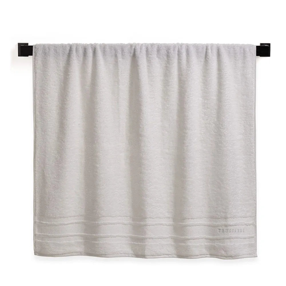 Toalha de Rosto Felpuda Trussardi Lecce 100% Algodão Branco 48x80cm