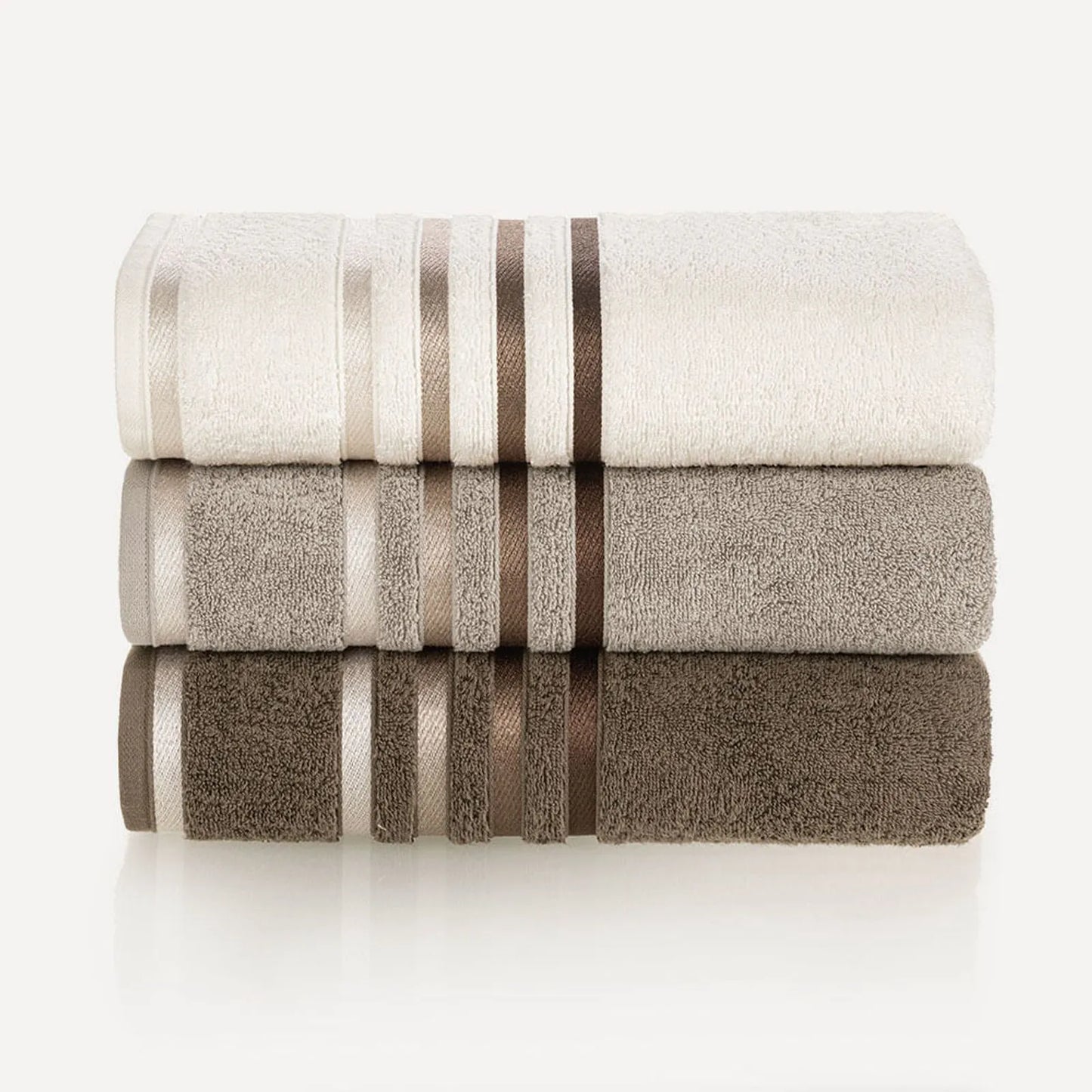 Toalha de Rosto Karsten Lumina Bege 100% Algodão 500g/m² 48cm x 80cm