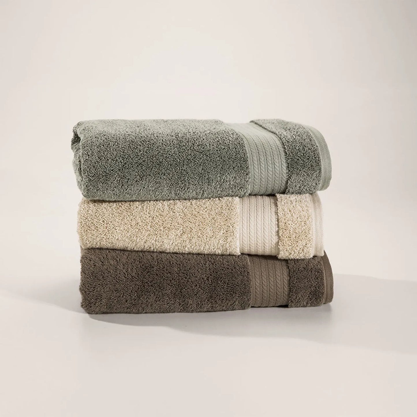 Toalha de Rosto Karsten Magna Gris Fio Penteado 100% Algodão