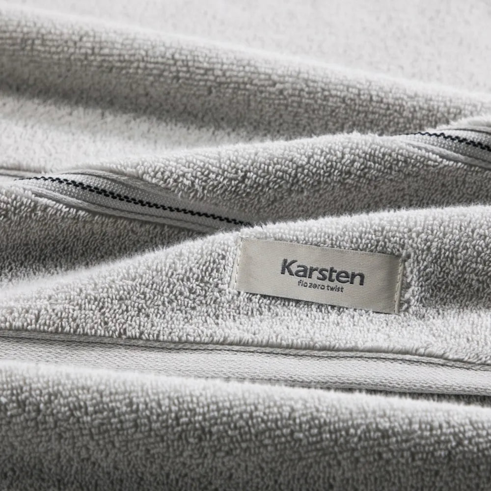 Toalha de Rosto Karsten Plaza Cinza 100% Algodão 500g/m² 48cm x 80cm