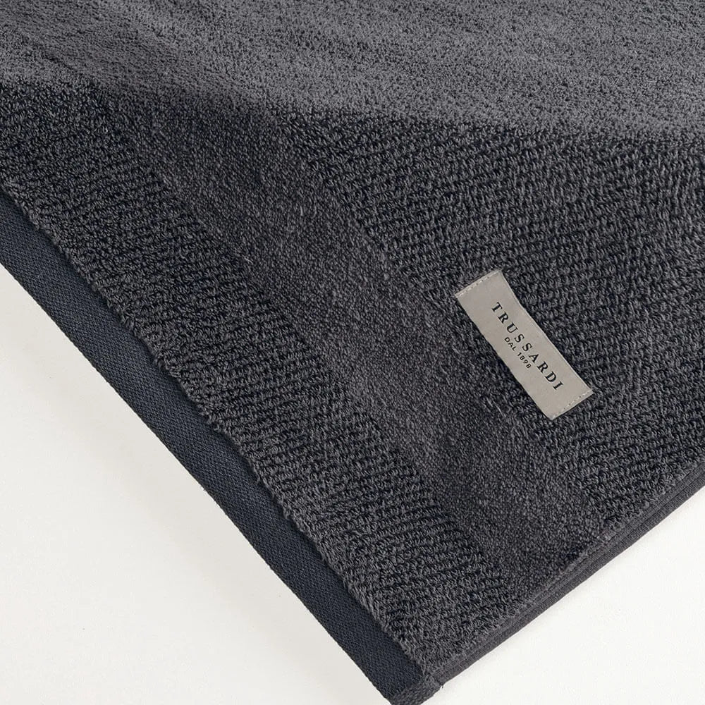 Toalha de Rosto Trussardi Borgia Chumbo 100% Algodão 560g/m² 48cm x 80cm