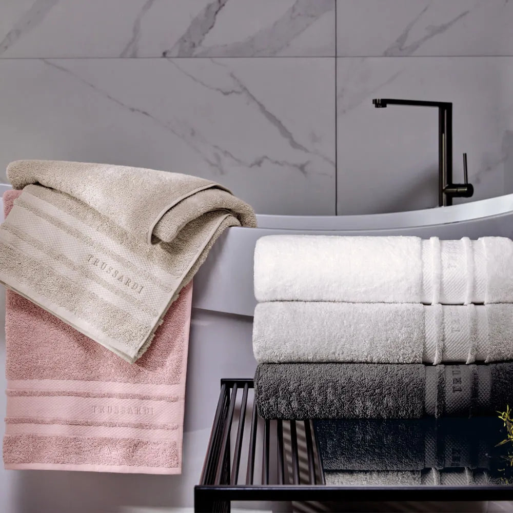 Toalha de Rosto Trussardi Lecce 100% Algodão Gelo 48x80cm