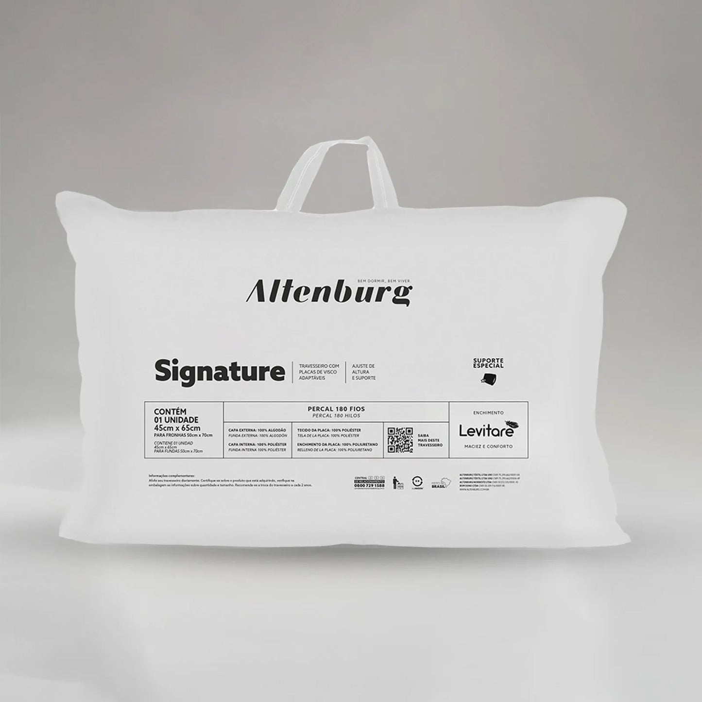 Travesseiro Altenburg Signature Branco (45cm x 65cm)