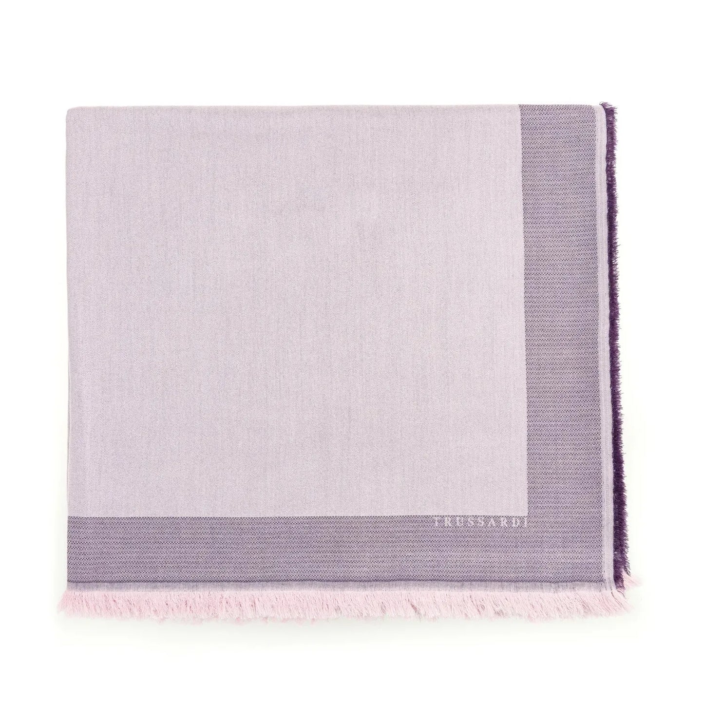 Xale Trussardi Fascínio Jacquard 100% Viscose Rosa 145x145cm