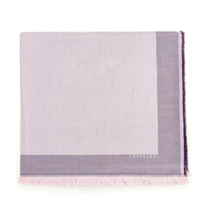 Xale Trussardi Fascínio Jacquard 100% Viscose Rosa 145x145cm