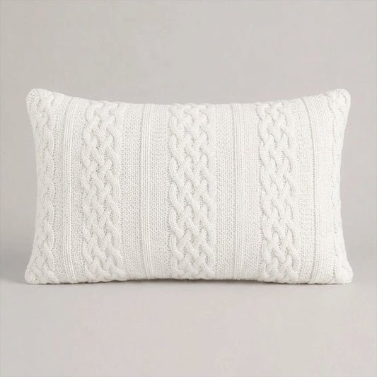 Almofada Tricot Buddemeyer Luxus Castello Marfim 50x90cm 100% Algodão
