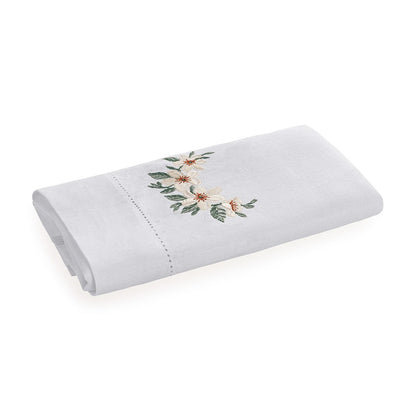 Toalha de Lavabo Trussardi Arancia 100% Linho Branco 30x50cm