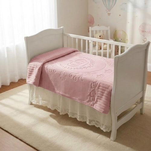Cobertor Bebê Infantil Colibri Relevo Antialérgico Rosa 80x1,10m