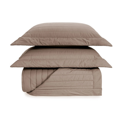 JOGO DE COLCHA MONTELEONE AVENA QUEEN 2,40x2,60 200 fios 100% algodão Trussardi