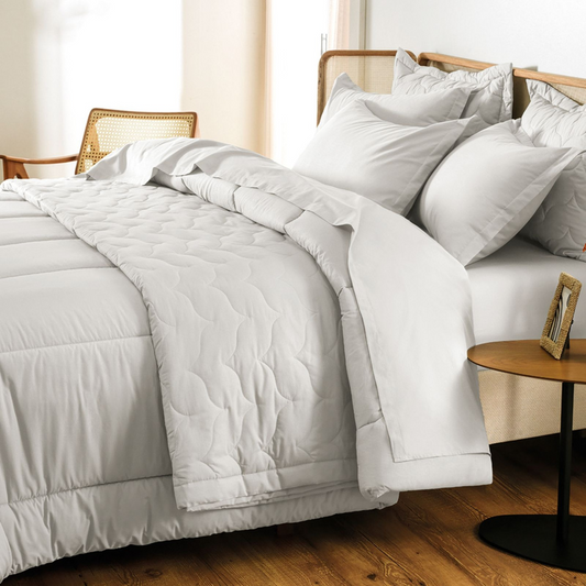 Jogo de Cama Karsten Tom 3 Peças 180 x 250cm Solteiro Branco