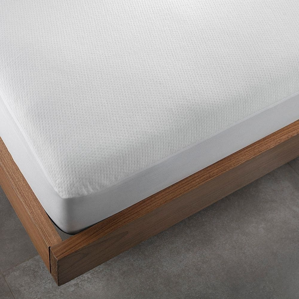 Protetor de Colchão Malha Maison II Super King 193x203x40 cm Cor Branco 100% Algodão e Poliéster Impermeável