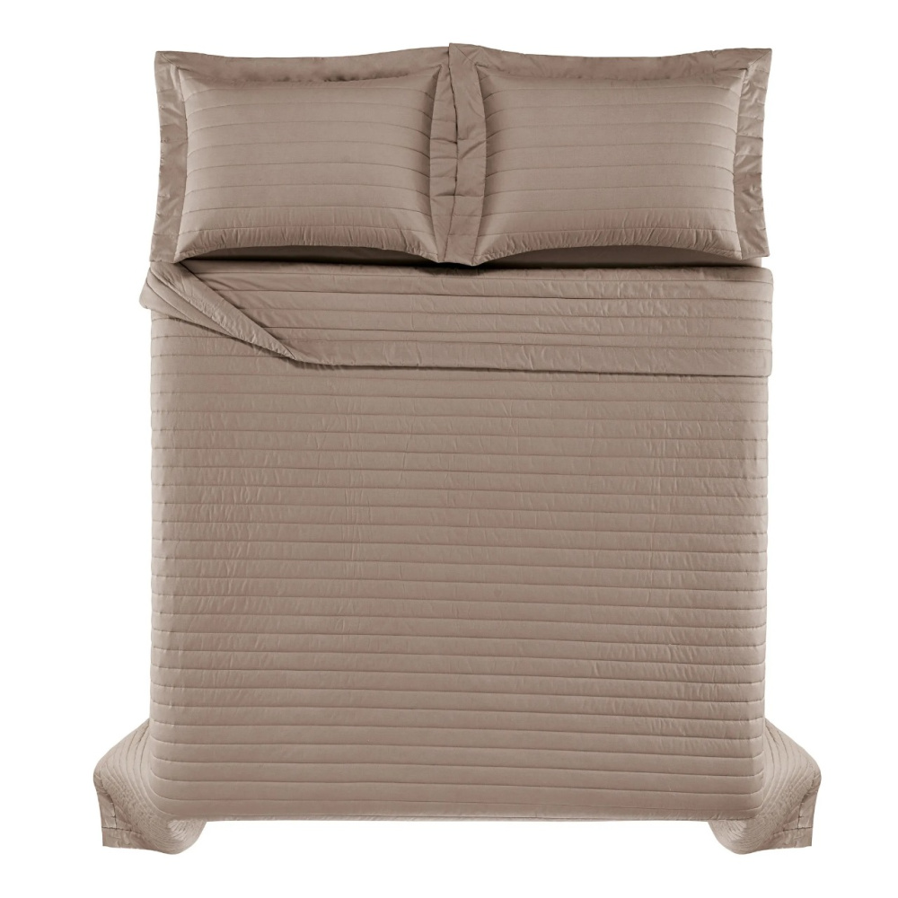 JOGO DE COLCHA MONTELEONE AVENA QUEEN 2,40x2,60 200 fios 100% algodão Trussardi