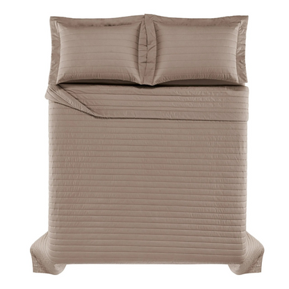 JOGO DE COLCHA MONTELEONE AVENA QUEEN 2,40x2,60 200 fios 100% algodão Trussardi