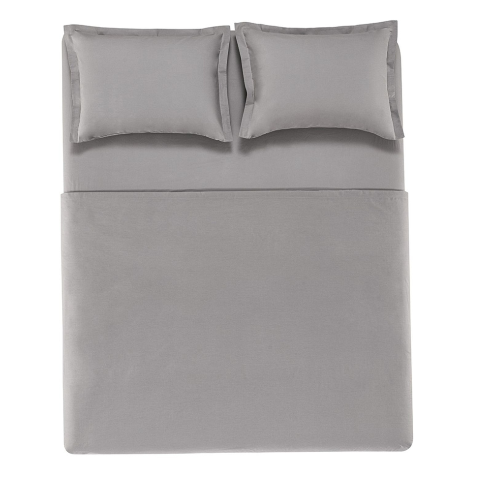 Jogo de Cama Karsten Tom 4 Peças 220 x 250cm Casal Cinza