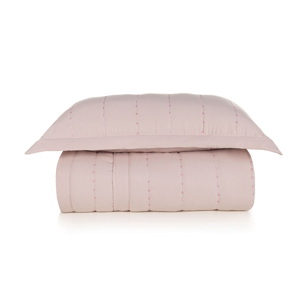 Kit Cobre Leito Colcha Karsten Infantil Orion 100% Poliéster 180 x 260 Solteiro Rosa