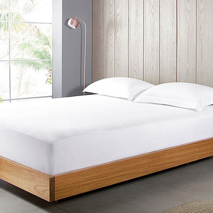 Protetor de Colchão Malha Maison II Queen 160x200x40 cm Cor Branco 100% Algodão e Poliéster Impermeável