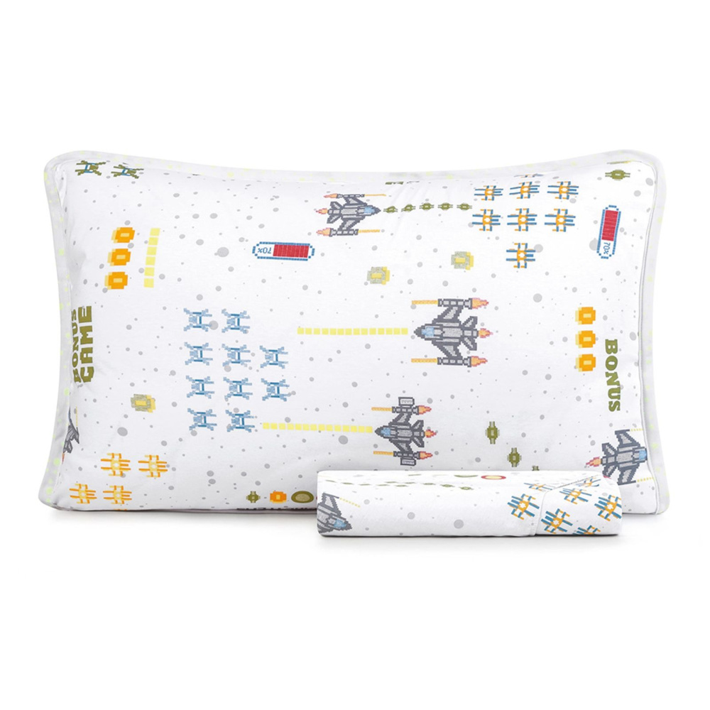 Jogo de Cama Altenburg Simples Mundo Kids Malha Virtual 3 Peças 1,38x1,88x0,30m