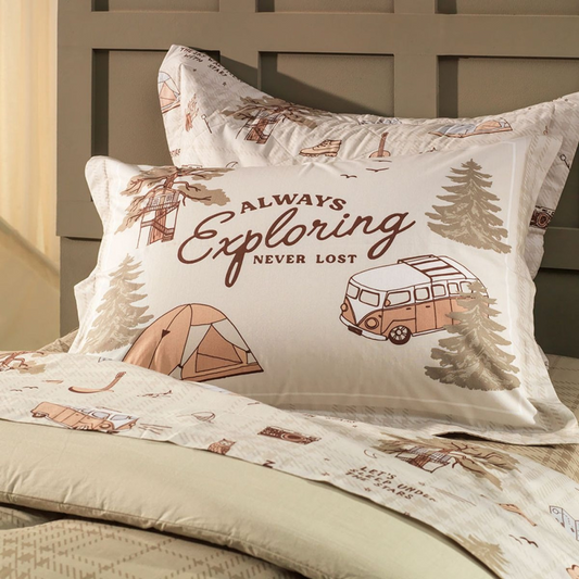 Jogo de Cama Infantil Solteiro 200 Fios 100% Algodão Aventura