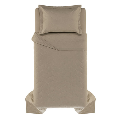 Jogo Colcha Karsten 2 Peças 100% Algodão  180 x 260 cm  Solteiro Bege