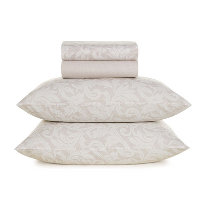Jogo de Cama Karsten Susan 160 Fios 100% Algodão Casal Estampado Bege