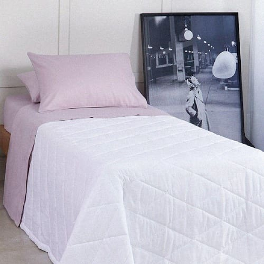 Jogo de Cama Percalle Basic 180 Fios 100% Algodão Solteiro Cor Rosa