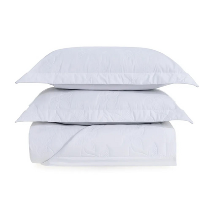 JOGO DE COLCHA 3 PECAS FIORITA COR 1 BRANCO 2,90x2,50cm King 100% algodão Trussardi