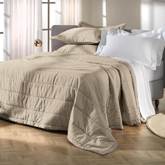 Jogo de Colcha Altenburg Liso Básico 300 Fios 2,60x2,75m Cor Marrom Lift