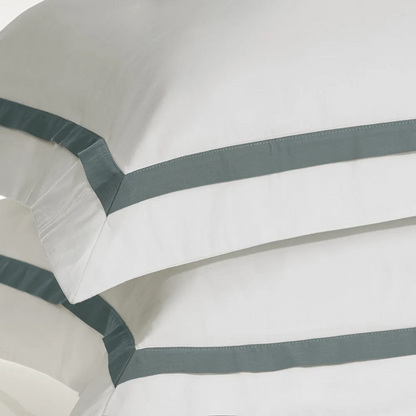 JOGO DE CAMA 4 PECAS VERCELLI COR 1 BRANCOAZUL MARE 2,20x2,80cm CASAL TRUSSARDI 300 FIOS