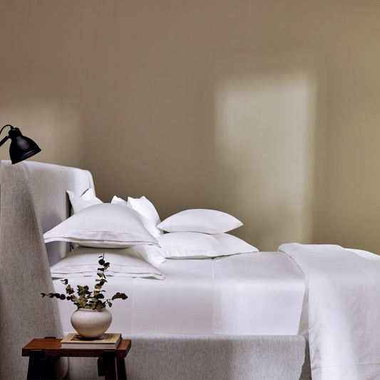 Jogo de Cama Queen 300 fios Doppio Branco Algodão Egipcio Trussardi