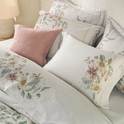 COLCHA KARSTEN C/ PORTA TRAVESSEIRO 300 FIOS CETIM 100% ALGODÃO EGÍPCIO ISLA KING