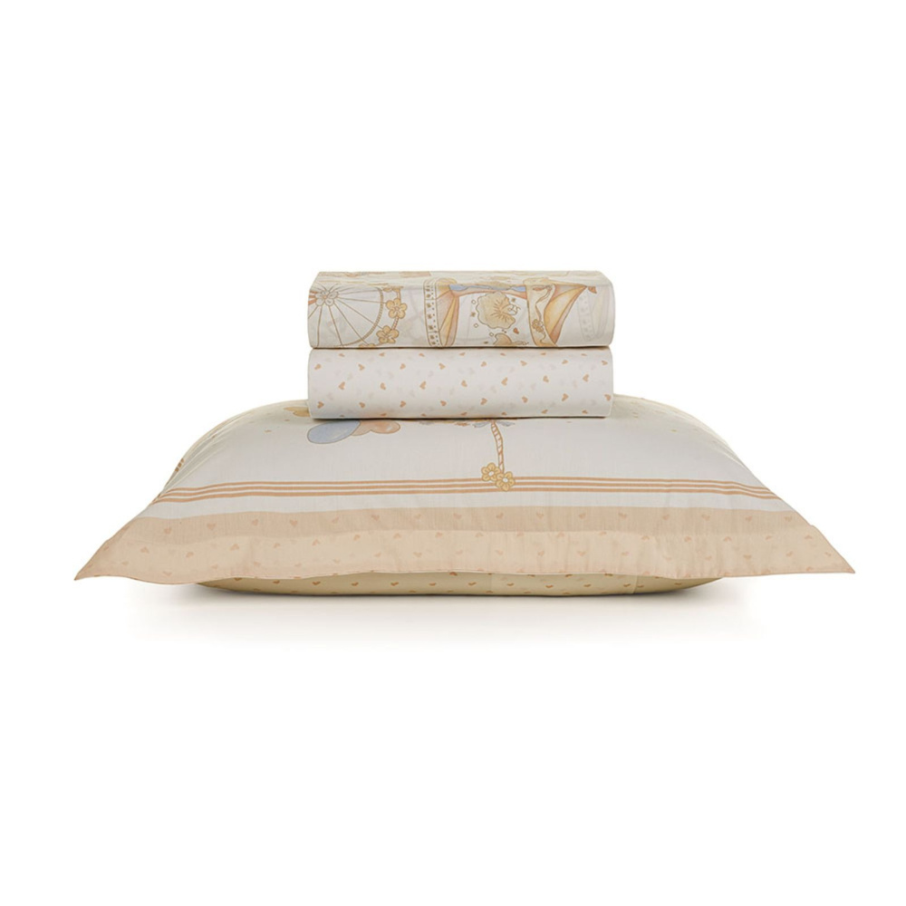 Jogo de Cama Infantil Solteiro 200 Fios 100% Algodão Vick