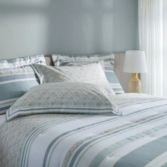 Jogo de Cama Bud Vision Lanvin Cetim 300 Fios 100% Algodão Super King Estampado