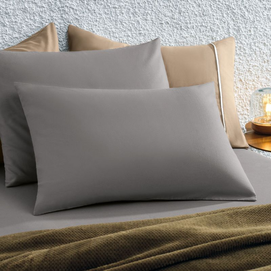 Jogo de Cama Matiza Casal 3pçs 100% Algodão Cinza