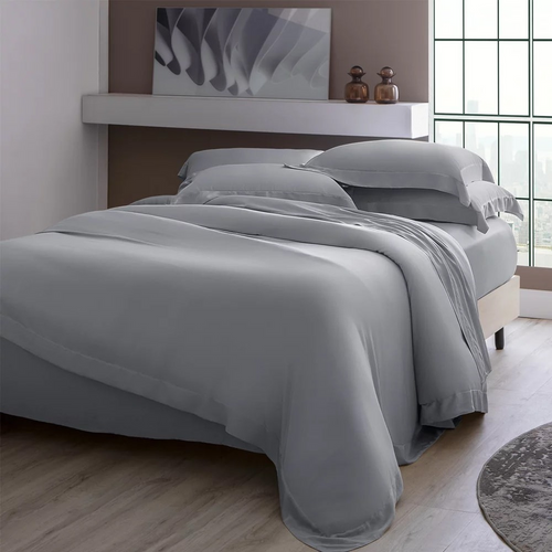 Jogo de Cama Kacyumara Bali Bambu 400 Fios King Prata