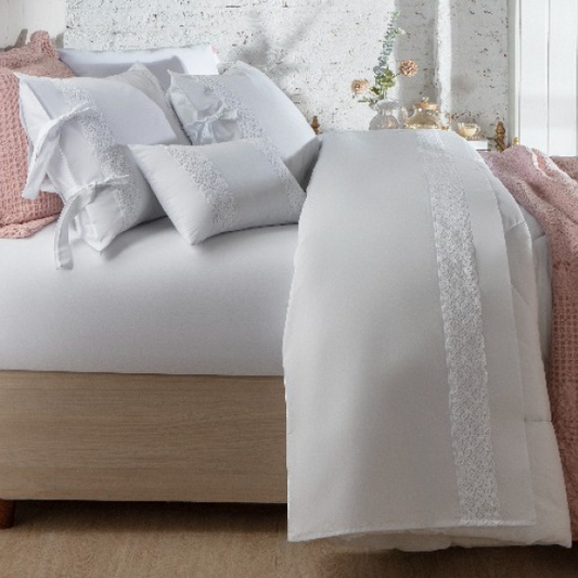 Jogo de Cama Queen Fazenda 200 fios 100% Algodão Naturalle