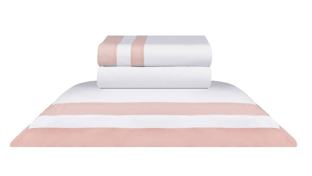 Jogo de Cama Solteiro King Double Rosa 200 fios 100% Algodão Naturalle